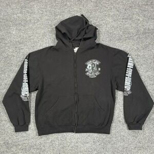 Panama City Beach Motorcycle Week 2018 Hoodie Mens Size XL Black Full Zip Biker